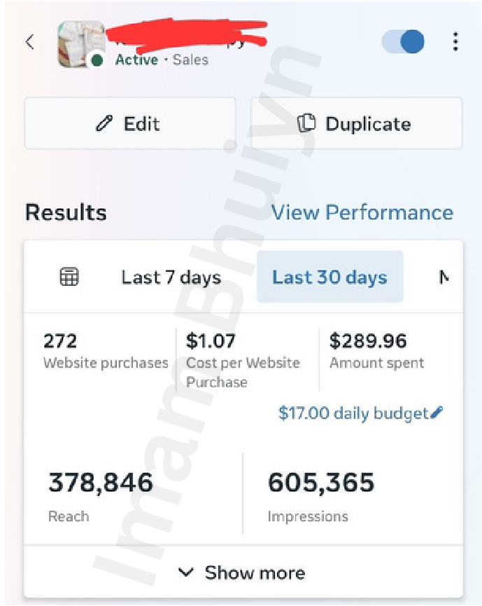 272 purchases @ $1.07 · $289.96 spent